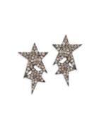Eyem By Ileana Makri Grey Diamond Double Star Studs