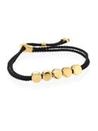 Monica Vinader Linear Bead Friendship Bracelet/black