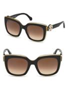 Roberto Cavalli 51mm Monogram Crest Square Sunglasses