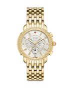 Michele Watches Sidney Mother-of-pearl & Stainless Steel Chronograph Watch