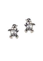 Alexis Bittar Baby Penguin Silvertone & 10k Yellow Gold Stud Earrings