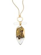 Alexis Bittar Lucite Faceted Rock Crystal Pendant