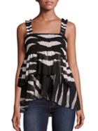 Tory Burch Lucea Tiered Smocked Tank Top