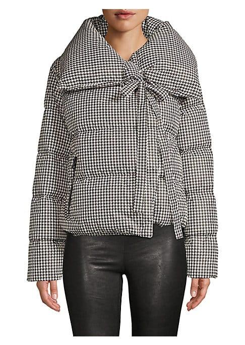 Bacon Houndstooth Puffer Jacket