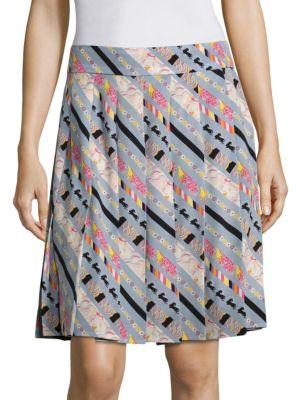Marc Jacobs Printed Pleated Skirt