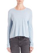 T By Alexander Wang Classic Cropped Long-sleeve Tee