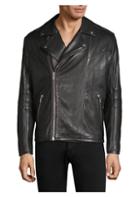 Hugo Lanster Shearling-lined Leather Biker Jacket