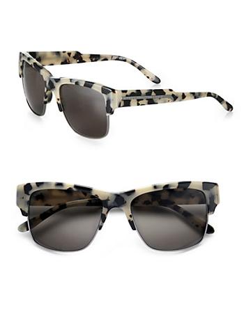 Stella Mccartney Oversized Square Sunglasses/grey Tortoise