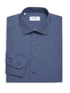 Eton Geometric Regular Fit Dress Shirt