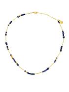 Gurhan Delicate Rain Blue Sapphire & 24k Yellow Gold Beaded Necklace