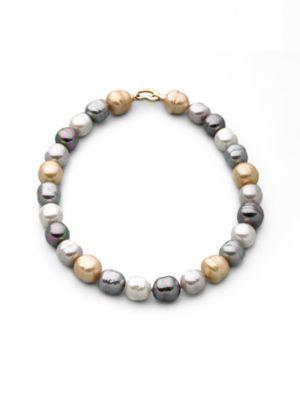 Majorica 14mm Multicolor Baroque Pearl Necklace