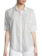 3x1 Sally Salamander Cutout Short Sleeve Shirt