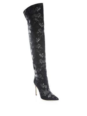 Gianvito Rossi Floral Print Over-the-knee Boots
