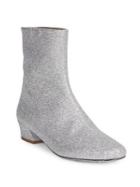 Dries Van Noten Glitter Leather Ankle Boots