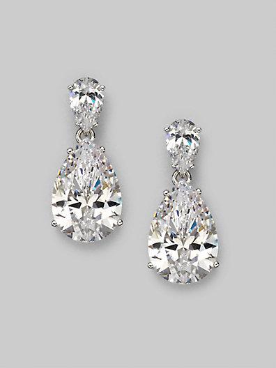 Adriana Orsini Sterling Silver Pear Drop Earrings