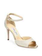 Jimmy Choo Annie Glitter D'orsay Ankle-strap Sandals
