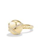 David Yurman Solari Ring With Pave Diamonds In 18k Yellow Gold