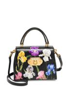 Dolce & Gabbana Printed Floral Leather Top Handle Bag