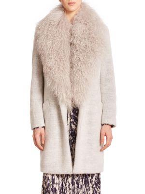 Elizabeth And James Fur-trim Coat