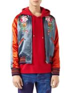 Gucci Acetate Bomber Jacket With Appliques