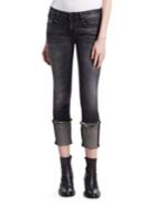 R13 Cuffed Skinny Jeans