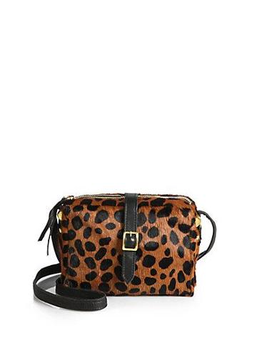 Clare Vivier Haircalf Mini Sac Leopard Crossbody