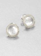 Ippolita Stella Mother-of-pearl, Clear Quartz, Diamond & Sterling Silver Doublet Stud Earrings