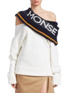 Monse Twist Logo Wool Shawl Sweater