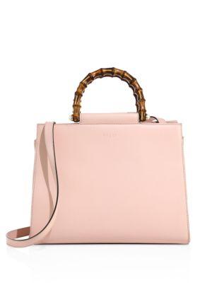 Gucci Nymphaea Leather Top Handle Tote