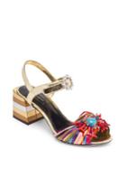 Dolce & Gabbana Coral Block Heel Sandal