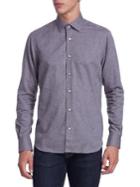 Saks Fifth Avenue Collection Sport-fit Tweed Button-down Shirt