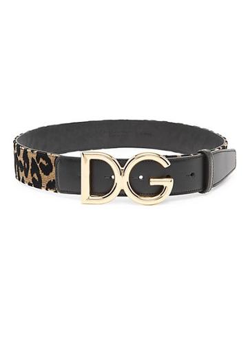 Dolce & Gabbana Leopard Cuoio Lux Logo Belt
