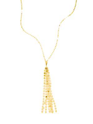 Lana Jewelry Nude Fringe Remix 14k Yellow Gold Necklace