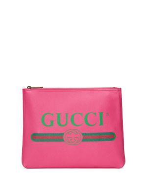 Gucci Leather Printed Pouch