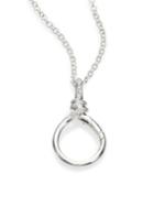 Ippolita Diamond & Sterling Silver Twisted Wire Charm Catcher Necklace
