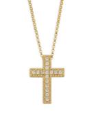 Roberto Coin 18k Gold 0.15tcw Diamond Cross Necklace