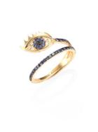 Delfina Delettrez Anatomik Marry Me Diamond & Blue Sapphire Ring
