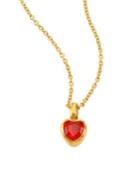 Gurhan Amulet Hue Opal Heart & 18-24k Yellow Gold Pendant Necklace