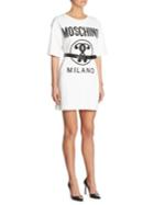 Moschino Cotton Belted Logo Dress