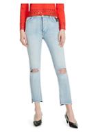 Maje Paolo Embroidered Distressed Jeans