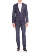 Saks Fifth Avenue Collection By Samuelsohn Classic-fit Wool Windowpane Suit