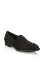 Giorgio Armani Woven Texture Leather Loafers