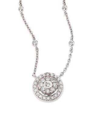 Hueb Flower Diamond & 18k White Gold Pendant Necklace