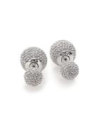 Adriana Orsini Decadence Pave Crystal Ball Two-sided Earrings