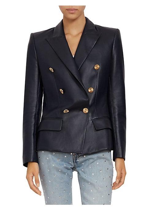 Alexandre Vauthier Double-breasted Leather Blazer