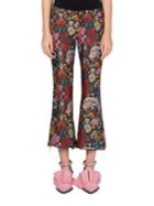 Marques'almeida Brocade Cropped Flared Pants