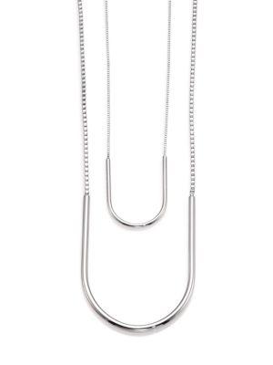 Eddie Borgo Allure Multi-strand Layer Necklace/silvertone