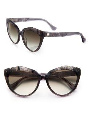 Balenciaga 56mm Acetate Cat's-eye Sunglasses