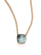 Pomellato Blue Topaz & 18k Rose Gold Pendant Necklace