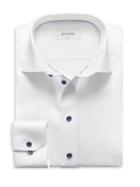 Eton Slim Fit Twill With Navy Details Dress Shirt